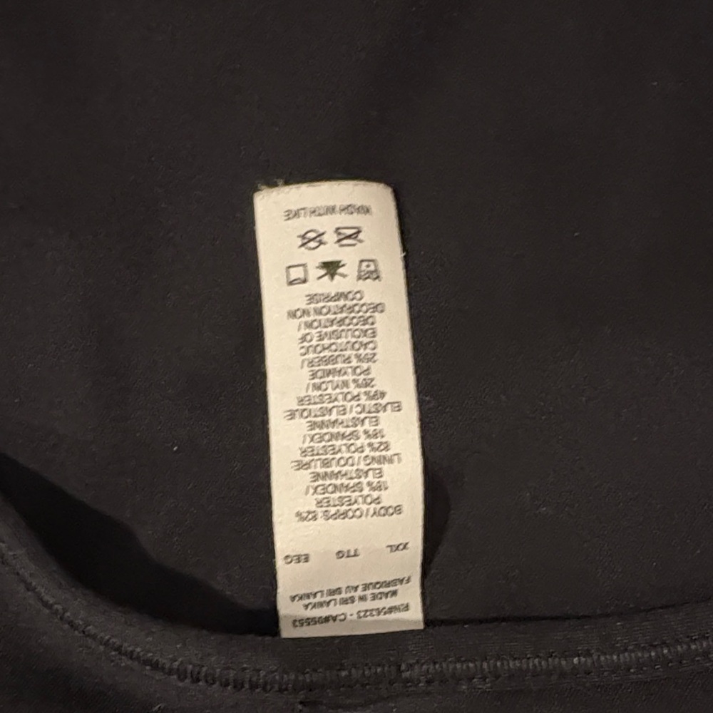 Nike Black Sports Bra with White Logo - Picture 3 of 3